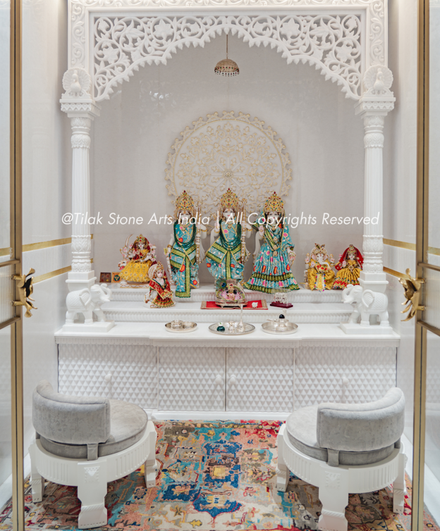 A Luxury Pooja Room Can Make Marble, Lighting and Architecture Work Together